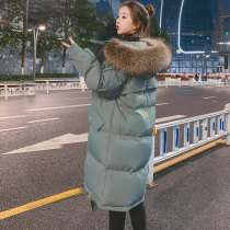 Large-yard down cotton female winter 2022 new Han edition medium - long bread clothes loose cotton clothes thickened cotton