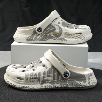 Sandals Sandals Summer Dongle Shoes Mens Thick Bottom Interior EVA Non-slip Baotou Beach Shoes Ins Tide Mens New Outwear