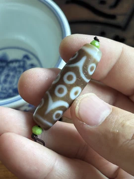 天然石 十五眼天珠 A至純天珠 閃電五眼白天珠(せんでんごがんしろてんじゅ) サイズ:約38mm