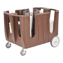 Mobile adjustment stacked tray disc cart buffet hotel dedicated mobile disc cart multi-grid with cover
