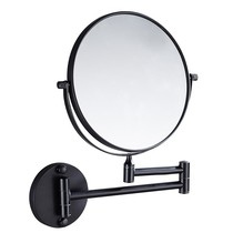 Bathroom mirror LED with light makeup mirror Wall-mounted folding telescopic mirror Bathroom free hole double-sided vanity mirror