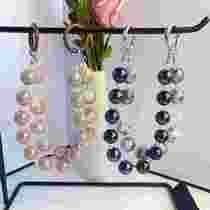 The same two-color colorful bow pendant DIY handmade beaded mobile phone chain creative double-layer ornaments