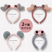 Hair band makeup antler pressure hair application mask net red autumn and winter rabbit ear facial makeup application face skin care three-dimensional hair bundle