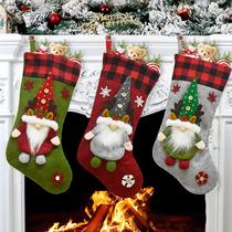 Christmas Socks Gift Bag Christmas Decoration Faceless Doll Christmas Socks Pendant Santa Claus Children Candy Bag