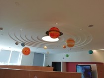 Eight planets Space theme planet Huanchuang air decoration Science and Technology Museum Kindergarten hanging Nine planets hanging