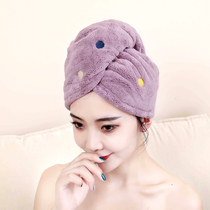  Thickened dry hair cap female absorbent bag turban super childrens shower cap quick-drying artifact towel to wipe hair 2021 new