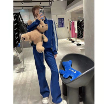 Sportswear Suit Women Spring Small Subnets Red Fried Street Ocean Gas Minus Age College Wind Sweatshirt Broadlegged Pants Two Sets
