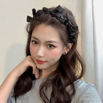 Korean bow hairband womens summer high-end sense of face washing French hairpin headband knot net red 2021 new temperament