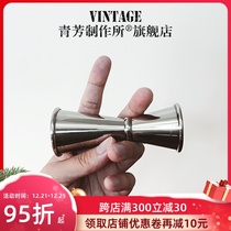 Japan Qingfang Producing Stainless Steel Double Head Measuring Cup Cocktail Ans Cup Bar Tool Set