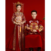  Xiuhe dress bride 2021 new wedding Chinese style Xiuhe Da Wufu dragon and phoenix coat small toast service cabinet service