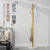 Light luxury Net red iron coat rack household door floor bedroom hanger wall hanging clothes bag shelf