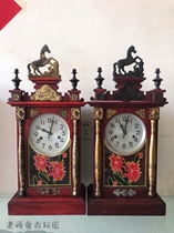 Old objects antique old watches and watches Republic of China old horse head old clock second-hand nostalgic collection ornaments farmyard decoration