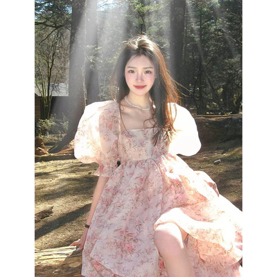 taobao agent [In stock seconds] fairy tale pink wedding skirts in the escape princess dress skirt can be collected large trailer dress female summer