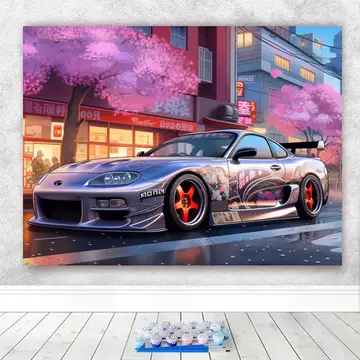 油彩画[模写] 乐高speed F1系列赛车上墙相框77242/77243挂墙背景板法拉利挂