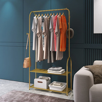 Hanger bedroom floor-floor indoor light lavish hanger upright folding clothes hat rack Easy home floor bar clothes hanger