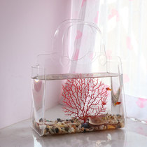 Bag fish tank Ecological landscape modeling portable fish tank Small living room dining room creative Acrylic desktop goldfish tank