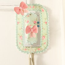 Doorbell cover Doorbell sticker Inter-building walkie-talkie cover Phone dust cover Pastoral fabric doorbell cover Phone cover
