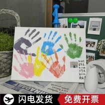 Sixth grade graduation gift handmade diy commemorative handprint painting multi-person picture frame photo frame friends couple record youth