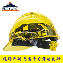 Portwest engineering construction site high-end spring and summer anti-smash drying breathable White Transparent Helmet helmet male