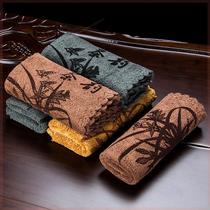 Machi absorbent tea towel Tea set Towel rag tablecloth tea drinking quaint Chinese style rectangular high-end tea Chinese style mat