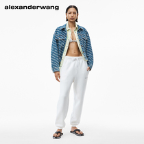 (Early autumn new product)Ms Alexander Wang back drape jacket Dark blue white