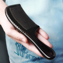 True black buffalo horn comb natural mens and womens special long hair roll thick static electricity removal head massage Meridian prevention