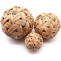 Hand-woven ball Cuju ball natural Burma rattan ball hydrangea props ball ancient Football childrens toy ball