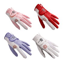 Golf gloves womens hands elastic breathable non-slip thin section white pink purple golf supplies 