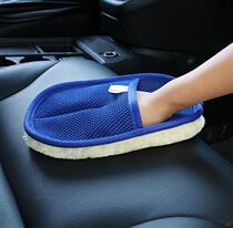 Car wash gloves interior cleaning soft wool wool car waxing gloves bear paw car thick cloth cleaning tool