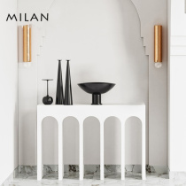 Milan Nordic style dining side cabinet Tea cabinet master design creative paint side cabinet Entrance cabinet arched net red
