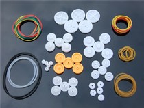 Belt Pulley Combo Pack DIY Tech Small Production With Wheel Rubber Belt Rubber Band Rubber Band Plastic Pulley