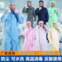 Dust-free whole body anti-static hooded food protection spray paint reuse farm work clothes