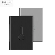 Business card box business card holder mens business card box portable business card storage box automatic card ladies large capacity high-grade exquisite business card card bag metal film box custom