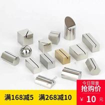 Solid stainless steel business card holder inclined table number plate table menu holder menu holder card holder cake price brand base