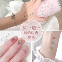 Tattoo stickers waterproof female long-lasting ins wind Hyuna pattern small fresh disposable girl heart cute color cartoon