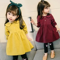 Girls dress fall 2023 Han Edition new Yang girl princess doll with long sleeves
