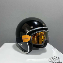 Harley motorcycle retro 3 4 helmet goggles wind mirror myopia can wear large frame plating gold and silver men and women