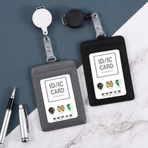 Work plate telescopic buckle card holder Japan national reputation with easy pull buckle certificate buckle work card metal clip Japanese employee breast card Doctor Nurse Badge hanging rope buckle custom bus access card portable