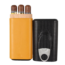 GALINER travel cigar case holster portable moisturizer box portable 3 Cedar Cedar tube with cigar cutter
