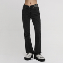 DNT Han Huohuo low-key autumn long leg secret Black tag standard thin Velvet micro-La jeans autumn