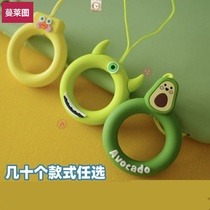  Cute mobile phone soft ring buckle lanyard ring sling short chain pendant pendant rope key u disk pendant female