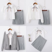 jk shirt uniform skirt Genuine small fresh soft girl Sailor uniform School uniform suit Student dress College style class dress full set