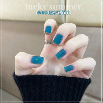 Blue nail polish 2021 new color popular Net red autumn and winter white peacock blue green lake blue nail art