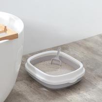 Cat supplies cat litter kittens full open cat toilet anti-splash net Red large small semi-closed cat excreting Basin