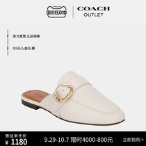 (4000-800)COACH COACH Ole womens shoes SELINE slippers classic simple lazy shoes flat shoes