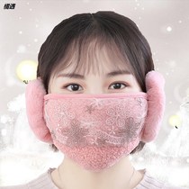 Warm mask outdoor cold-proof dust lace embroidery ear protection earmuffs antifreeze fashion exquisite mouth earmuffs