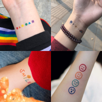 100 Zhang girl wind tattoo stickers English waterproof male lasting simulation ins Wind Korean hipster cute Net Red