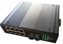 Industrial grade rail ring network management 2gigabyte SFP8 100 megaelectric fiber optic transceiver switch