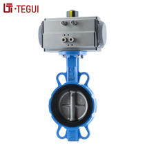 D671X-16Q pneumatic clip butterfly valve soft seal ductile ink QT450 valve 304 stainless steel pneumatic butterfly valve