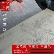 Handmade Cicada Wing Xuan Wing Xuan Paper Painting Special Flower Cicada Clothes Four-foot Pearlescent Mica Cooked Xuan Paper White-drawn manuscripts Calligraphy Paper Chinese Painting Ultra-thin Taping Shui Xuan